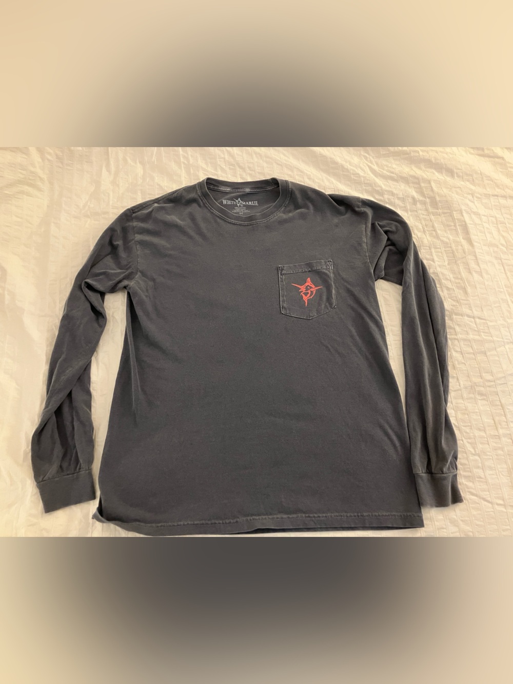 White Marlie Long-Sleeve Pocket Tee